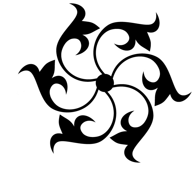 Radial design example. Resembles a pin-wheel.