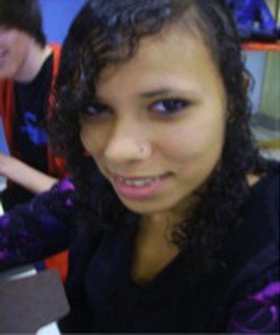 Close-up self-portrait of a young female student