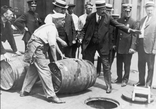 A police raid at Elk Lake, Canada, 1926