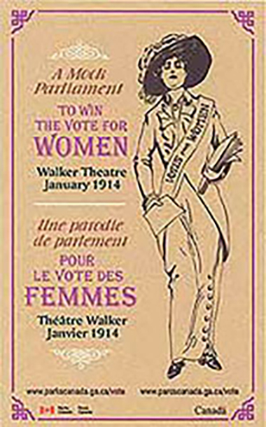 An advertisement for the mock parliament held at Walker Theatre, January 1914.