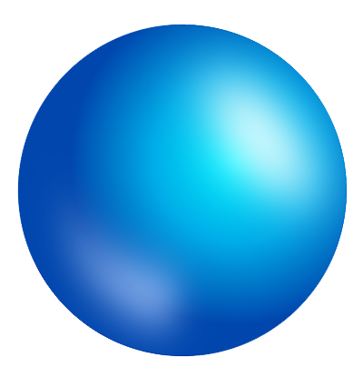 A simplified model of a single atom. This simple model could represent any type of atom.