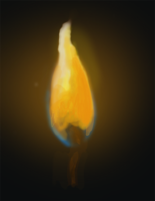 Sodium exposed to a flame. The resulting flame is yellow.