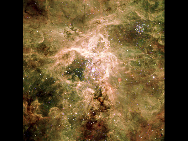 Tarantula Nebula in the Large Magellanic Cloud, the closest neighbour to our own Milky Way galaxy.