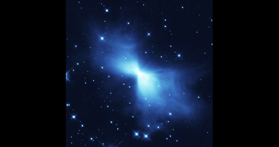 Boomerang nebula - two jets shoot out of a central star