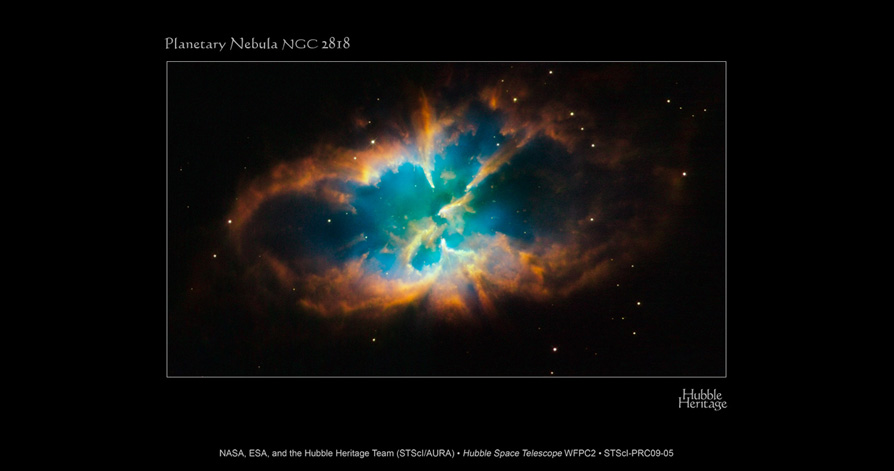Gas and dust clouds surround star NGC 2818