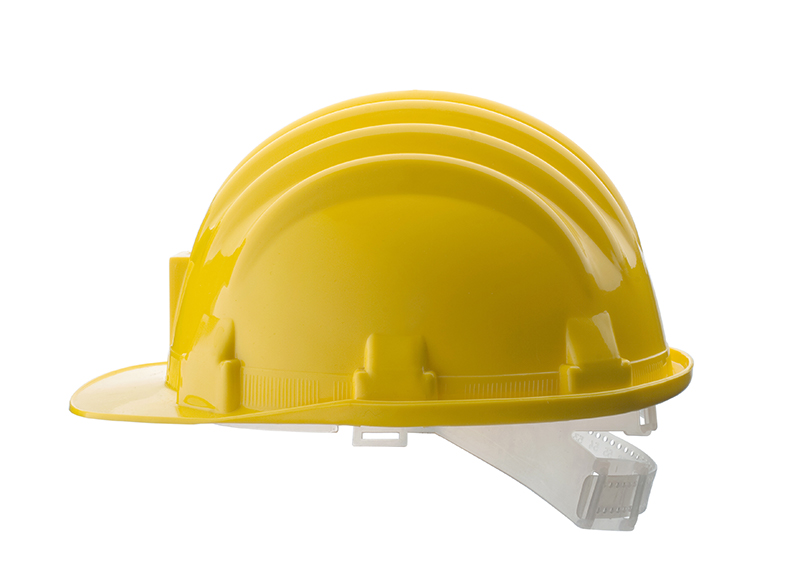 Yellow hard hat.