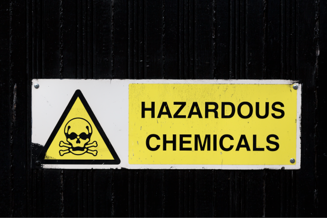 Warning for chemicals