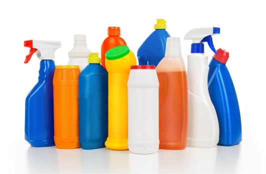 Plastic detergent bottles