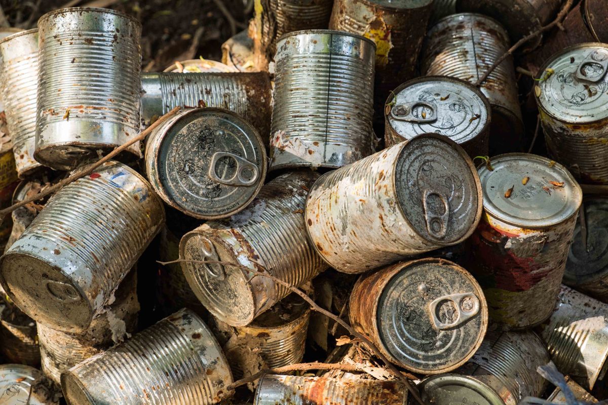 Tin cans.